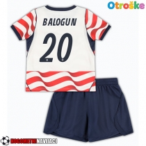 Otroške Nogometnih dresov Združene države Folarin Balogun #20 Domači SP 2026 Kratki rokavi (+ hlače)
